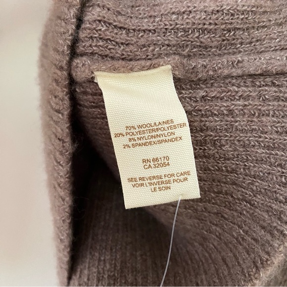 NWT Free People Sweater Brown Wool with Gold Shimmer Embellishment Size Large - Picture 12 of 13